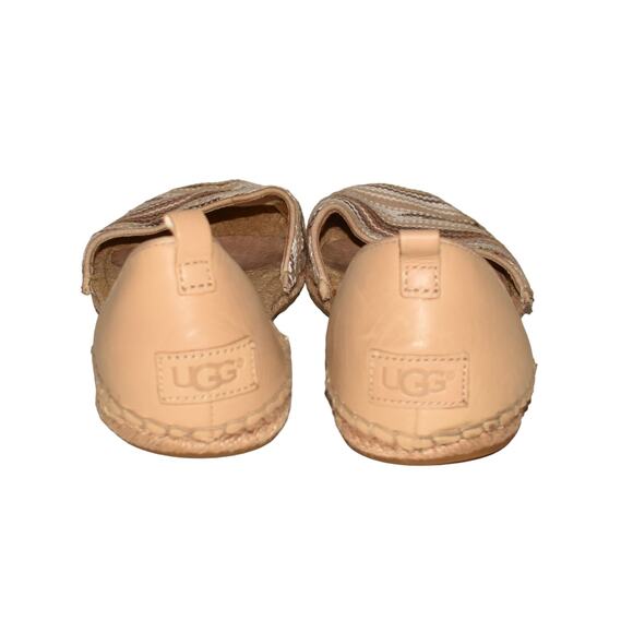 UGG $110 Sherpa Heel Striped D'orsay Espadrille Flats US Size 9 - Picture 5 of 6